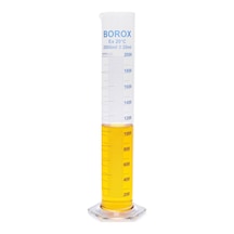 Cam Mezür 2000 Ml - Uzun Form - Mavi Skala - Borosilikat 3.3