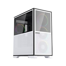 1st Player If8 Btf Beyaz Argb 4x12cm Fan Ters Çevirilebilir Temperli Cam Mesh Paneller Usb 3.0 E-atx Bsk2026