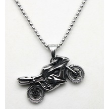Çelik Motorsiklet Kolye Çelik