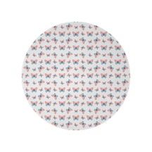 Kelebek Desenli 60 İnç Yuvarlak Flanel Battaniye, Yumuşak, Hafif, Ev Seyahat Butterfly Cartoon White