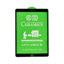 Ecruz İpad Pro 10.5 7.nesil Uyumlu Ecrz Tablet Seramik Ekran Koruyucu-siyah