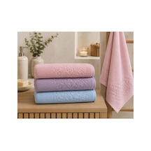 Gonca Renkli Havlu 50x90 Cm 3'lü Set %100 Pamuk - Cotton Candy Çok Renkli
