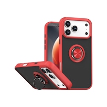 Apple iPhone Uyumlu 17 Pro Montreal Yüzüklü Silikon Kapak - Kırmızı Bzsxx00 1