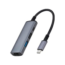 Ttec Pd 100w 4in1 Type-c To Dönüştürücü Hub Type-c To Pd3.0 4k Hdmı Usb-a 3.2 Usb Çoğaltıcı Görüntü Aktarım Cevirici