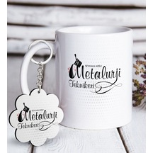 Kişiye Özel Mesleki Metalurji Teknikeri Beyaz Kupa Ve Anahtarlık