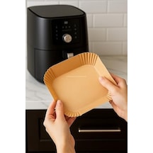 Airfryer Pişirme Kağıdı, Fritöz Yağlı Kağıdı, Yanmaz Kağıt 50 Adet Kare 50 x 22