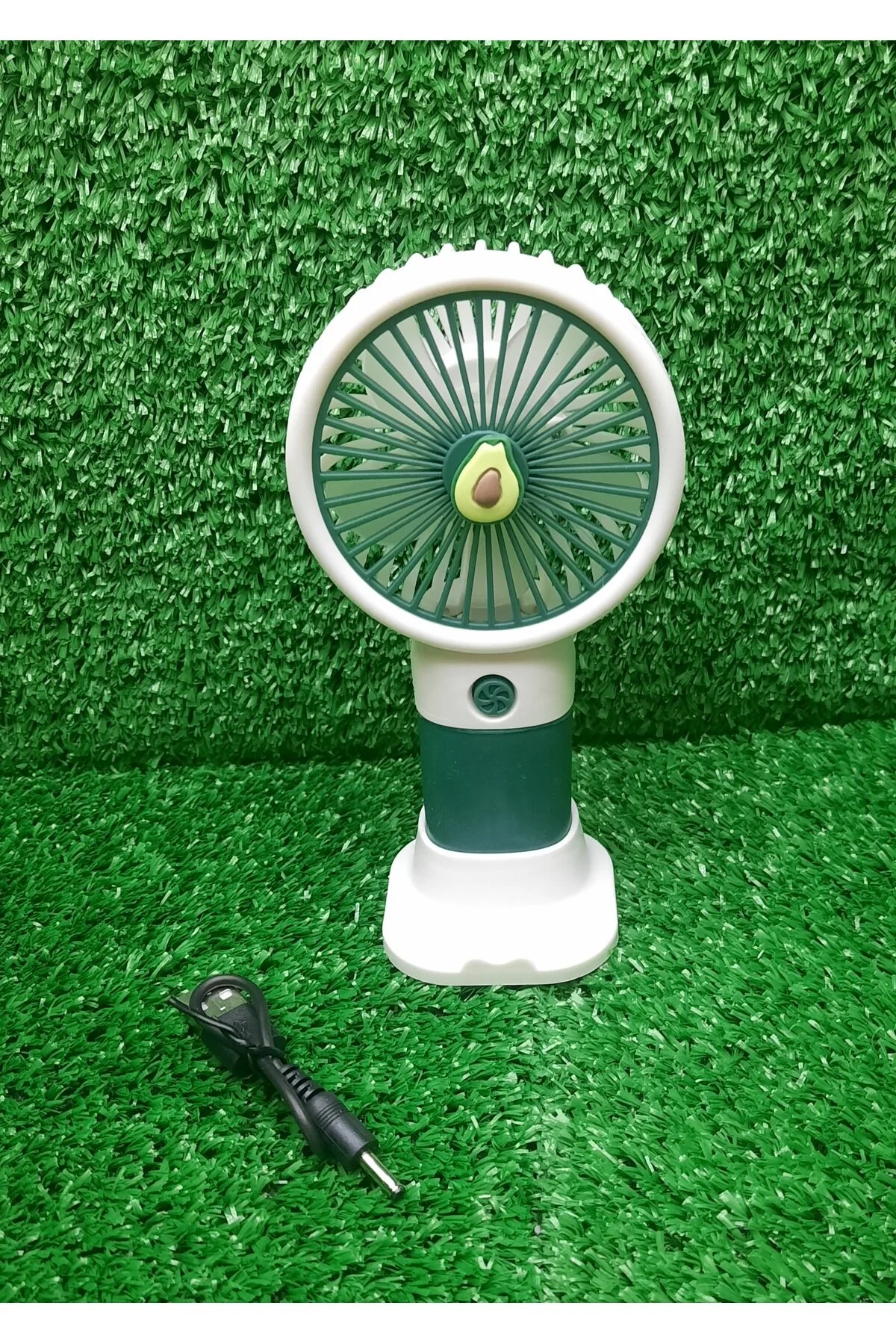 Taşınabilir Şarjlı Mini El Fanı, Masa Fanı Güçlü Vantilatör Pervane Haki 15 Cm -
