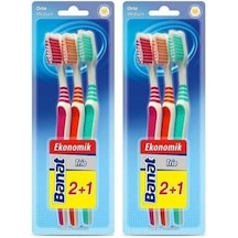 Trio 3'lü Diş Fırçası Medium 2li Paket Açık Ahşap
