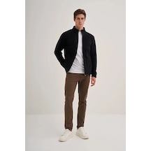 Caz 5127 Dik Yk. Polar Sweat Hırka Siyah Siyah