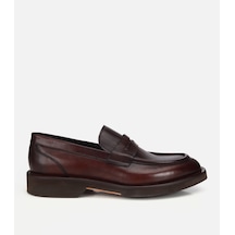 Hotiç Erkek Deri Kahverengi Kalın Tabanlı Klasik Loafer