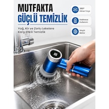 Dijital Göstergeli Şarjlı Temizlik Fırçası İle Konforlu Kullanım Deneyimi - Lisinya Metalik Mavi