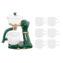 Suntek Magideal Yarı Otomatik Cam Çaydanlık Drinkware Çay Evi Yeşil
