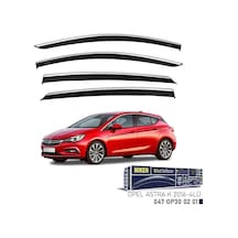 Niken Opel Astra K Cam Rüzgarlığı Kromlu 4&apos Lü 2016+ Sonrası