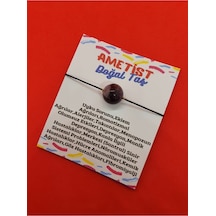Gümüştel El Sanatları Sertifikalı Ametist Taşı Bileklik Çok Renkli