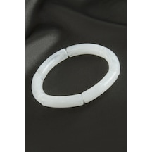Zr - 982 - Model Silindir Plastik - Nazblsmm - Bileklik Beyaz