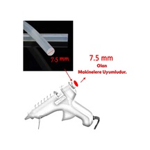 84 Adet İnce Mum Silikon 7.5 Mm Uzunluk 30 Cm Çubuk Sıcak Silikon Hobi Eşya Maket Yapıştırma Slikon