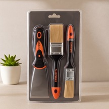 Boyacı Seti 3 Parça 50 Mm Spatula Ve 2 Kestirme Fırça