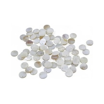 10 Mm Krem Yandan Delikli Pul Boncuk 40 Adet