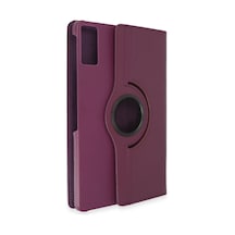Pad 10 12.1 Kılıf 360 Tablet Deri Kılıf - Mürdüm Arka Kapak