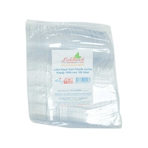 Lüks Kaşık Sert Plastik Çorba Kaşığı 1654 Mm Şeffaf 100 Adet 1 Paket Çok Renkli