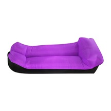 Renk Engelleyen Yastık Stili 210t Yırtılmaz Ekose Kumaş Şişme Kanepe Açık Hava Taşınabil Tulumu Plaj Şişme Şişme Yataklar 47242861 Mor - Siyah