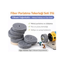 Senbang Fiber Parlatma Tekerleği Seti 3 Lü Yüksek Yoğunluklu Metal Polisaj Ve Cila Diski
