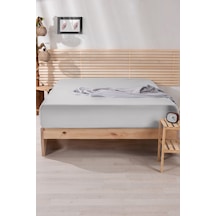 Nordqueen %100 Pamuk Tek Kişilik 100x200 Lastikli Çarşaf Gri