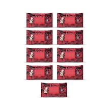 9 Paket Red Rose Islak Havlu Mendil 90 Adet Kapaklı Gül Kokulu 12'li Set