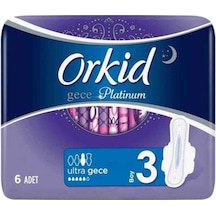 Orkid Platinum Hijyenik Ped Ultra Gece 6 Adet