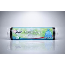 Star Plus Standart Battal Boy Atık Torbası 75x90 Cm 10 Adet Dayanıklı Büyük Boy Atık Poşeti