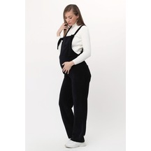 Luvmabelly Myra6112 - Lacivert Kadife Hamile Salopet-lacivert