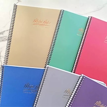 Metal Notes Spiralli Pp Kapak Defter 17x24 Cm 80 Yp Kareli