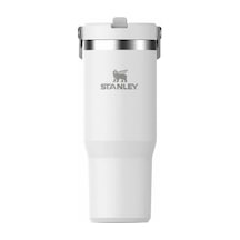 Teltree Stanley Iceflow Flip Straw Pipetli Termos, 0.89 Litre Beyaz, Soğuk İçecekler İçin Taşınabilir Çözüm Beyaz