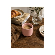 Pembe Seramik Kupa 175 Ml Minimal Kahve Kupası Çay Fincanı Espresso Ve Türk Kahvesi Bardağı Pembe - 902348304 Pembe