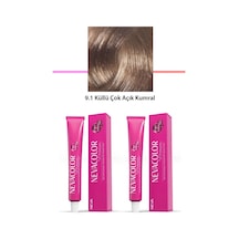 2 Li Set Premium 9.1 Küllü Çok Açık Kumral - Kalıcı Saç Boyası 2 X 50 G Tüp