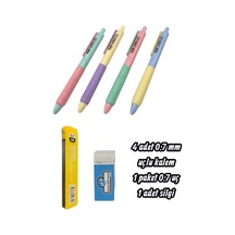 4 Adet 0.7 Mm Uçlu Kalem 1 Paket 0.7 Uç 1 Adet Silgi Çok Renkli 4 Adet 0.7 Mm Uçlu Kalem 1 Paket 0.7 Uç 1 Adet Silgi Çok Renkli