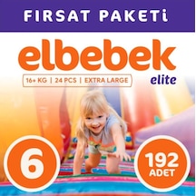 Elbebek Elite Bebek Bezi 6 Numara XLarge Fırsat Paketi 192 Adet 8'li