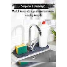 Su Tutucu Musluk Matı Mutfak Ve Banyo Için Koruyucu Musluk Ve Lavabo Matı Silikon Tezgah Üstü Mat Pl Diğer