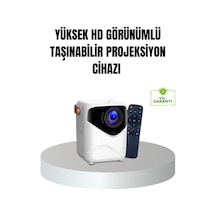 Mey İthalat Taşınabilir 1080p Hd Akıllı Projektör 64gb Dahili Hafıza, 2gb Ram, Uzaktan Kumandalı