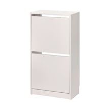 Bıssa Ayakkabı Dolabı, Beyaz, 49x28x93 Cm, 2 Bölmeli Beyaz