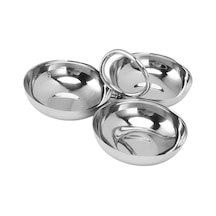 Paslanmaz Çelik 3'üncü Atıştırmalık Plakası, Premium Malzeme, Güvenli, Ergonomik, Bakımı Kolay Metal