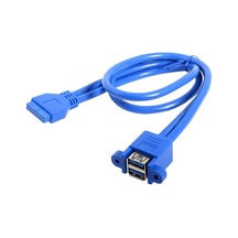 Alfais 4993 Usb 3.0 19 20 Pin Dişi To 2X Anakart Panel Tipi Kablo
