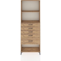 Arges Dolap 2 Raflı 5 Çekmeceli 88x30x243 Çam-çam Atlas Çam