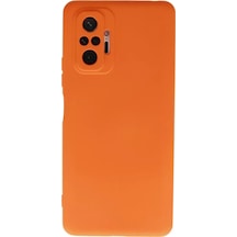 Newface Xiaomi Redmi Note 10 Pro Kılıf Nano İçi Kadife Silikon - Turuncu