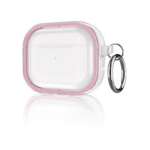 Movenchy Apple   Uyumlu  Airpods Pro 2 2.nesil Shiny Şeffaf Kılıf - Pembe