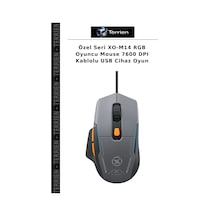 Özel Seri Xo-m14 Rgb Oyuncu Mouse 7600 Dpı Kablolu Usb Cihaz Oyun