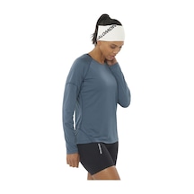 Salomon Salomon Cross Run Ls Kadın Mavi Koşu Tişört 41166 İndigo