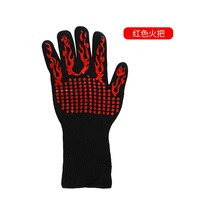 Gajeena Kırmızı Alev Silikon Isıya Dayanıklı Eldiven: Mutfak, Barbekü, Fırın, Mikrodalga İçin 500 C'de Isı Engelleyici, Kayganlık Önleyici, Her İkisi İçin Uygun Çok Renkli