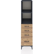 Kronos Dolap 2 Raflı 4 Çekmeceli 44x59x182 Antrasit-çam Antrasit
