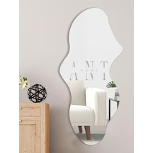 Asimetrik Ayna, Dekoatif Ayna, Big Size 100cm X 50cm 1.sınıf Rodajlı Şişecam Marka Ayna Holl Aynası 100 X 50 Gümüş